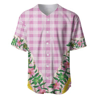 Hawaii Pikake Lokelani Plumeria Lei Baseball Jersey Pink Palaka Motifs
