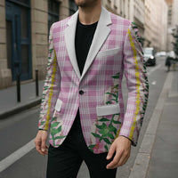 Hawaii Pikake Lokelani Plumeria Lei Blazer Pink Palaka Motifs