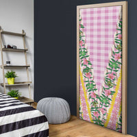 Hawaii Pikake Lokelani Plumeria Lei Door Cover Pink Palaka Motifs LT05 - Polynesian Pride