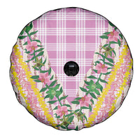 Hawaii Pikake Lokelani Plumeria Lei Spare Tire Cover Pink Palaka Motifs LT05 - Polynesian Pride