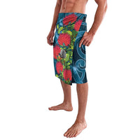 New Zealand Matariki Piwakawaka Lavalava Maori Koru With Pohutukawa Flowers LT05 - Polynesian Pride
