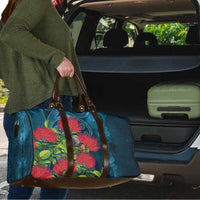 New Zealand Matariki Piwakawaka Travel Bag Maori Koru With Pohutukawa Flowers LT05 - Polynesian Pride