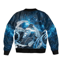 New Zealand Matariki Bomber Jacket Pigeon Kereru Maori Fern Art LT05 - Polynesian Pride