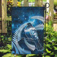 New Zealand Matariki Garden Flag Pigeon Kereru Maori Fern Art LT05 Garden Flag Blue - Polynesian Pride