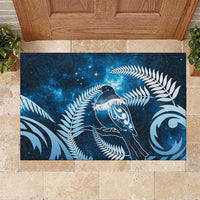 New Zealand Matariki Rubber Doormat Pigeon Kereru Maori Fern Art LT05 Blue - Polynesian Pride