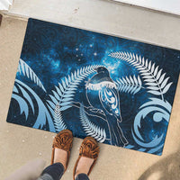 New Zealand Matariki Rubber Doormat Pigeon Kereru Maori Fern Art LT05 - Polynesian Pride