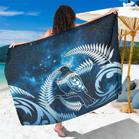 New Zealand Matariki Sarong Pigeon Kereru Maori Fern Art LT05 One Size 44 x 66 inches Blue - Polynesian Pride