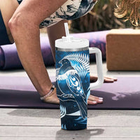 New Zealand Matariki Tumbler With Handle Pigeon Kereru Maori Fern Art LT05 - Polynesian Pride