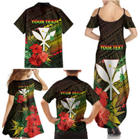Personalized Hawaii Born and Raised Family Matching Summer Maxi Dress and Hawaiian Shirt Kanaka Maoli Flag Day LT05 - Polynesian Pride