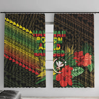 Hawaii Born and Raised Window Curtain Kanaka Maoli Flag Day LT05 With Hooks Reggae - Polynesian Pride