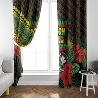 Hawaii Born and Raised Window Curtain Kanaka Maoli Flag Day LT05 - Polynesian Pride