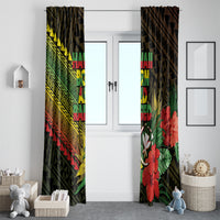 Hawaii Born and Raised Window Curtain Kanaka Maoli Flag Day LT05 - Polynesian Pride
