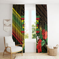 Hawaii Born and Raised Window Curtain Kanaka Maoli Flag Day LT05 - Polynesian Pride