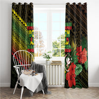 Hawaii Born and Raised Window Curtain Kanaka Maoli Flag Day LT05 - Polynesian Pride