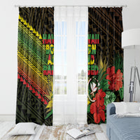 Hawaii Born and Raised Window Curtain Kanaka Maoli Flag Day LT05 - Polynesian Pride