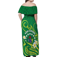Cook Islands Happy Constitution Day Family Matching Off Shoulder Maxi Dress and Hawaiian Shirt Pattern Tribal Art LT05 - Polynesian Pride
