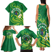 Cook Islands Happy Constitution Day Family Matching Tank Maxi Dress and Hawaiian Shirt Pattern Tribal Art LT05 - Polynesian Pride