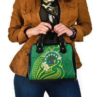 Cook Islands Happy Constitution Day Shoulder Handbag Pattern Tribal Art