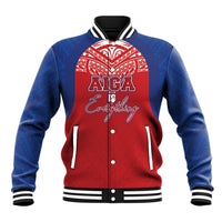 Aiga Samoa Baseball Jacket Aiga Is Everything LT05 Unisex Red - Polynesian Pride