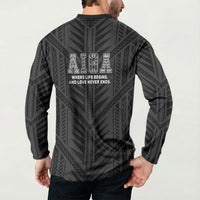 Samoa Aiga Button Sweatshirt Samoan Tribal Pattern LT05 - Polynesian Pride