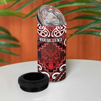 Personalised New Zealand Aotearoa 4 in 1 Can Cooler Tumbler Te Reo Maori Ake Ake Ake LT05 - Polynesian Pride