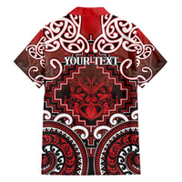 Personalised New Zealand Aotearoa Family Matching Off Shoulder Short Dress and Hawaiian Shirt Te Reo Maori Ake Ake Ake LT05 - Polynesian Pride
