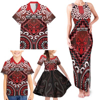 Personalised New Zealand Aotearoa Family Matching Tank Maxi Dress and Hawaiian Shirt Te Reo Maori Ake Ake Ake LT05 - Polynesian Pride
