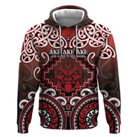 Personalised New Zealand Aotearoa Hoodie Te Reo Maori Ake Ake Ake - Polynesian Pride