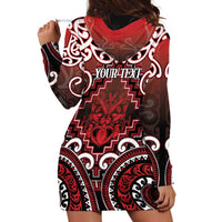 Personalised New Zealand Aotearoa Hoodie Dress Te Reo Maori Ake Ake Ake LT05 - Polynesian Pride
