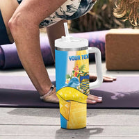 Personalised Tuvalu Independence Day Tumbler With Handle Tuvalu Mo Te Atua LT05 - Polynesian Pride