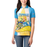Personalised Tuvalu Independence Day Women Polo Shirt Tuvalu Mo Te Atua - Polynesian Pride