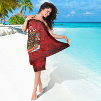 Aloha Halloween Sarong Skeleton Surfing
