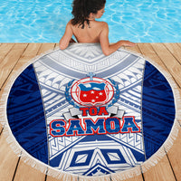 Samoa Rugby Beach Blanket 2023 Pacific Championships Polynesian Pattern LT05 - Wonder Print Shop