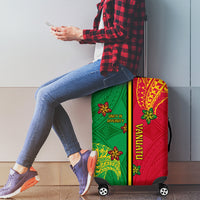 Vanuatu Happy Unity Day Luggage Cover Polynesian Plumeria LT05 - Polynesian Pride