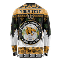 Custom Hawaii James Campbell High School Christmas Long Sleeve Shirt Tropical Santa Claus LT05 - Polynesian Pride