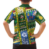 Solomon Islands Christmas Family Matching Long Sleeve Bodycon Dress and Hawaiian Shirt Festive Beach Vibes LT05 - Polynesian Pride