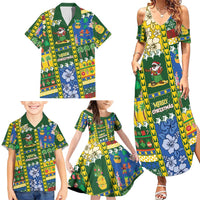 Solomon Islands Christmas Family Matching Summer Maxi Dress and Hawaiian Shirt Festive Beach Vibes LT05 - Polynesian Pride