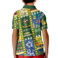 Solomon Islands Christmas Kid Polo Shirt Festive Beach Vibes - Polynesian Pride