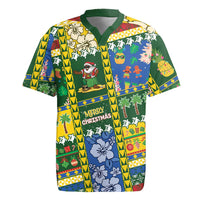 Solomon Islands Christmas Rugby Jersey Festive Beach Vibes - Polynesian Pride