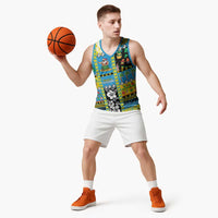 Tuvalu Christmas Basketball Jersey Festive Beach Vibes - Polynesian Pride