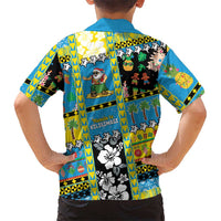 Tuvalu Christmas Family Matching Off Shoulder Short Dress and Hawaiian Shirt Festive Beach Vibes LT05 - Polynesian Pride