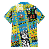 Tuvalu Christmas Family Matching Short Sleeve Bodycon Dress and Hawaiian Shirt Festive Beach Vibes LT05 - Polynesian Pride
