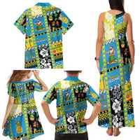 Tuvalu Christmas Family Matching Tank Maxi Dress and Hawaiian Shirt Festive Beach Vibes LT05 - Polynesian Pride