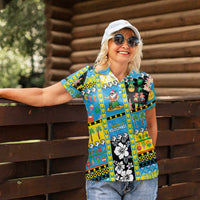 Tuvalu Christmas Women Polo Shirt Festive Beach Vibes - Polynesian Pride