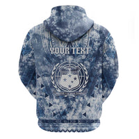 Samoa 685 Zip Hoodie Polynesian Pattern Tie Dye Style