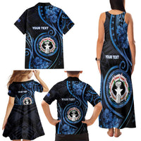 Personalized Northern Mariana Islands Family Matching Tank Maxi Dress and Hawaiian Shirt Ocean Floral Pattern LT05 - Polynesian Pride