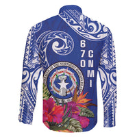 Hafa Adai Northern Mariana Islands Family Matching Off The Shoulder Long Sleeve Dress and Hawaiian Shirt Polynesian Tribal Pattern LT05 - Polynesian Pride