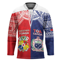 Custom Rugby Samoa And Tonga Hockey Jersey Toa Samoa With Mate Maa - Polynesian Pride