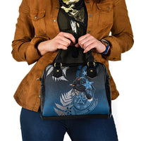 New Zealand Huia Bird Shoulder Handbag Aotearoa Maori Pattern