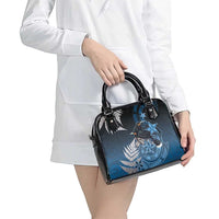 New Zealand Huia Bird Shoulder Handbag Aotearoa Maori Pattern